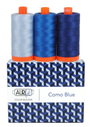 Como Blue by Aurifil Color Builder 50 wt 2770 - 2735 - 2784