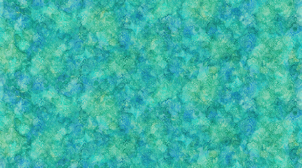 Coral Reef Bubbles Turquoise quilting cotton fabric | Northcott