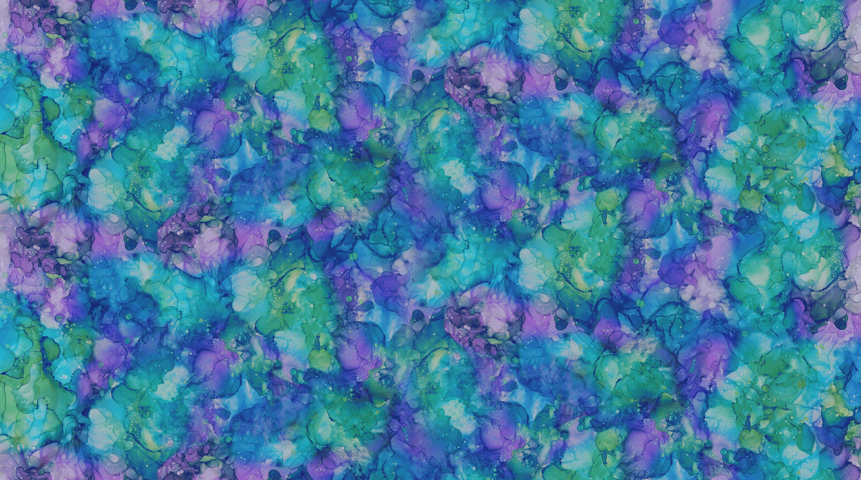 Coral Reef Multi Texture Turquoise Multi quilting cotton fabric | Northcott