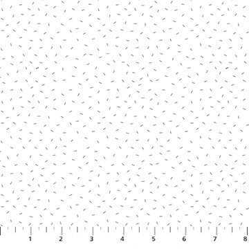 Dovetail Dashes in White Gray - FIGO Fabrics 92039-10