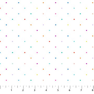 Dovetail Ditsy Dots in White Multi - FIGO Fabrics 92026-10