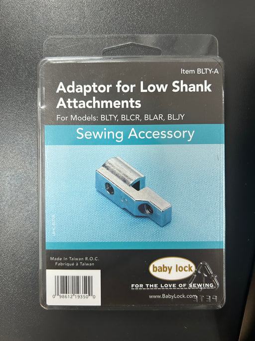 Baby Lock Presser Foot Adaptor for Low Shank attachments 
