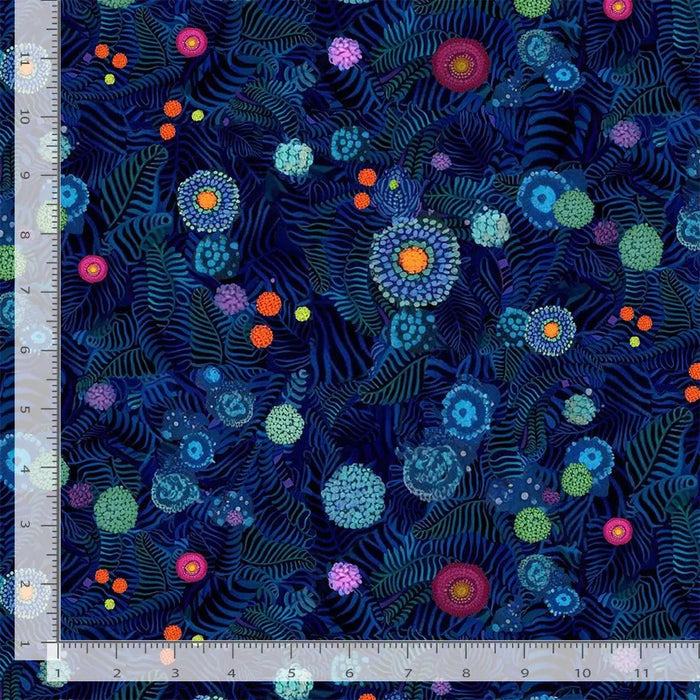 Jubilant Night Floral fabric