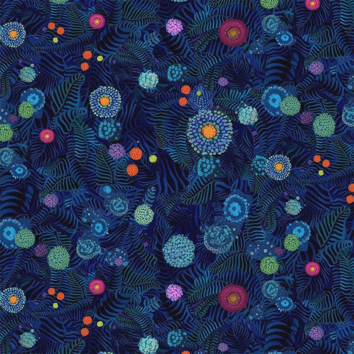 Jubilant Night Floral fabric
