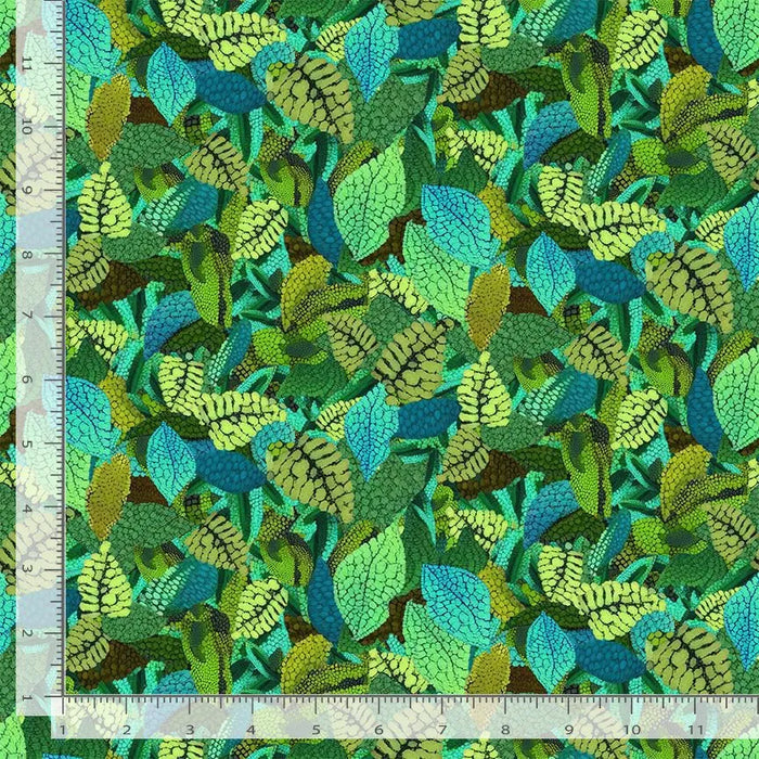 Jubilant Packed Leaves fabric
