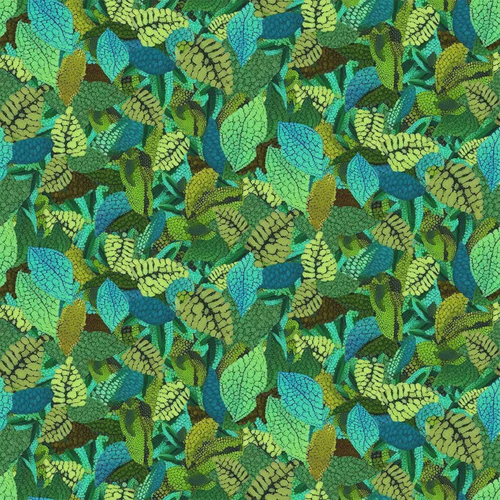 Jubilant Packed Leaves fabric