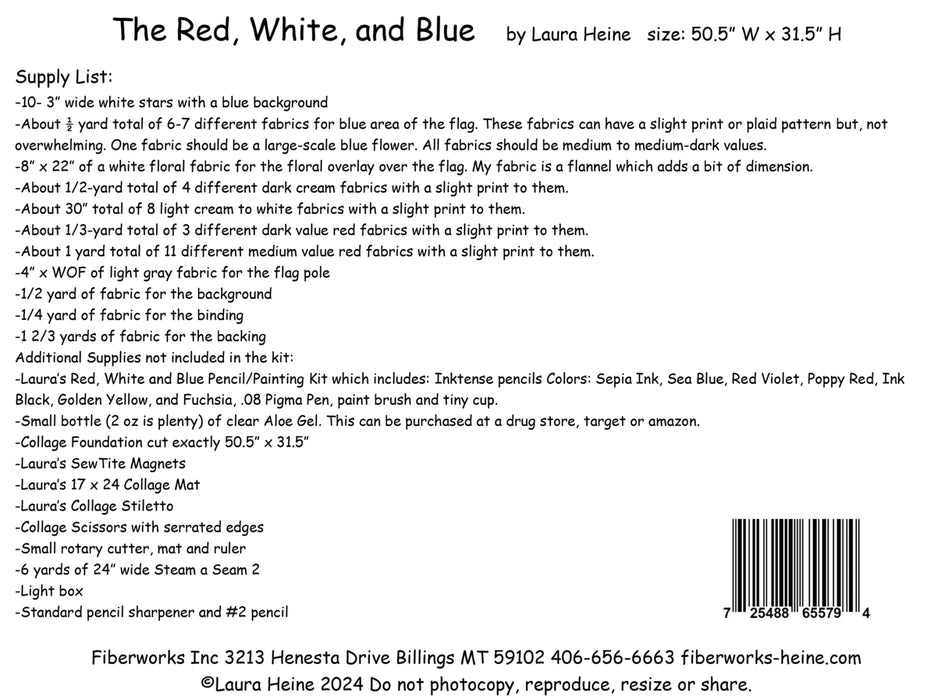 The Red, White, and Blue Collage Pattern by Laura Heine