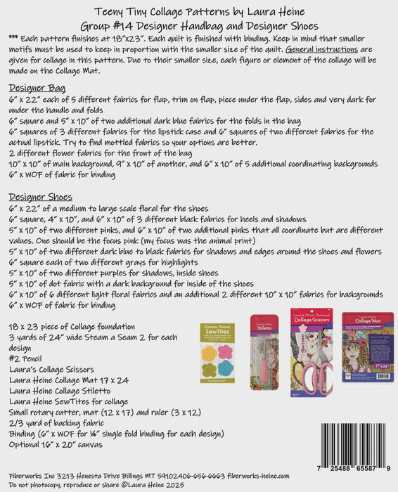 Teeny Tiny Group #14 Designer Bag Shoe pattern