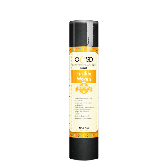 OESD Fusible Woven CutAway Black 15 x 5yd