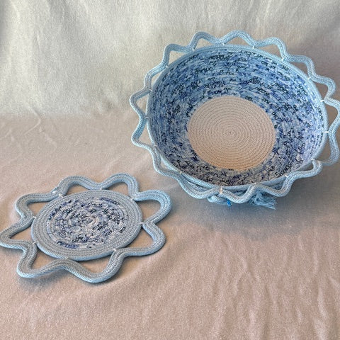 LATE CLASS - Scalloped Edge Rope Bowl - Sarasota