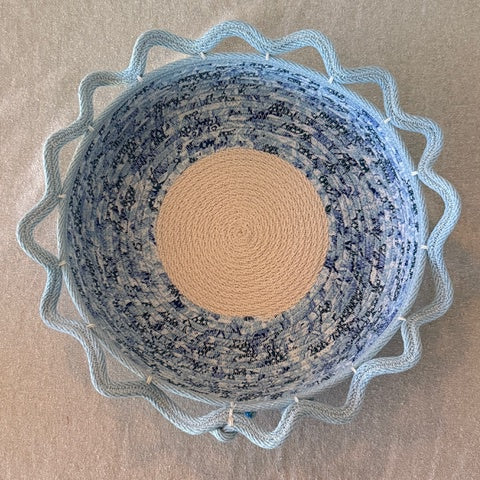 LATE CLASS - Scalloped Edge Rope Bowl - Sarasota