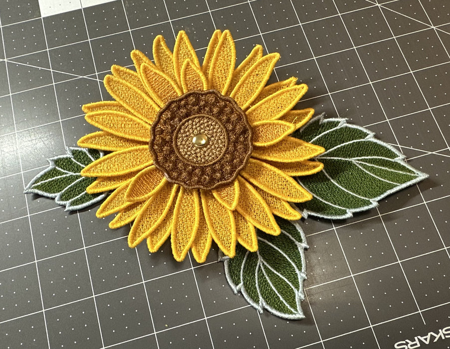 Hoop it Up! March - Free-standing Sunflower