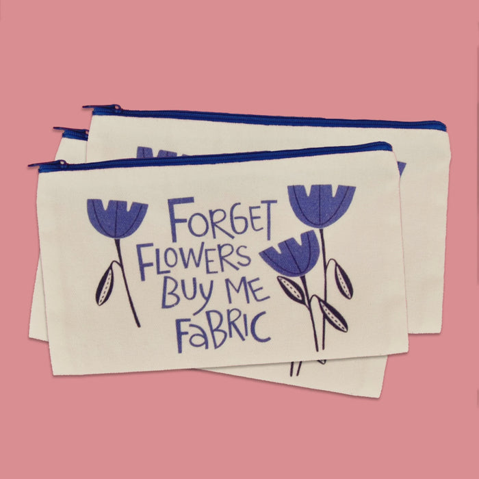Zipper Pouch - Forget Flowers - Kati Cupcake