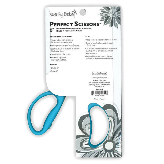 Perfect Scissors Blue 6in Medium Micro-Serrated Non-slip Blade #KKBPSM