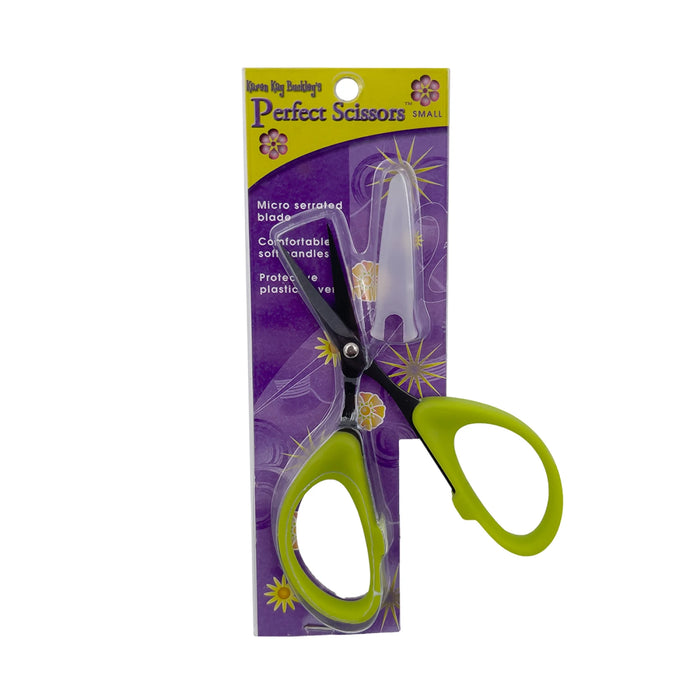 Perfect Scissors Green 4-3/16in Small Micro-Serrated Non-Slip Blade # KKBPSS