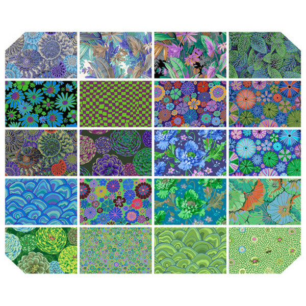 Kaffe Fassett Cool 6" Design Strip 20pcs - August 2024