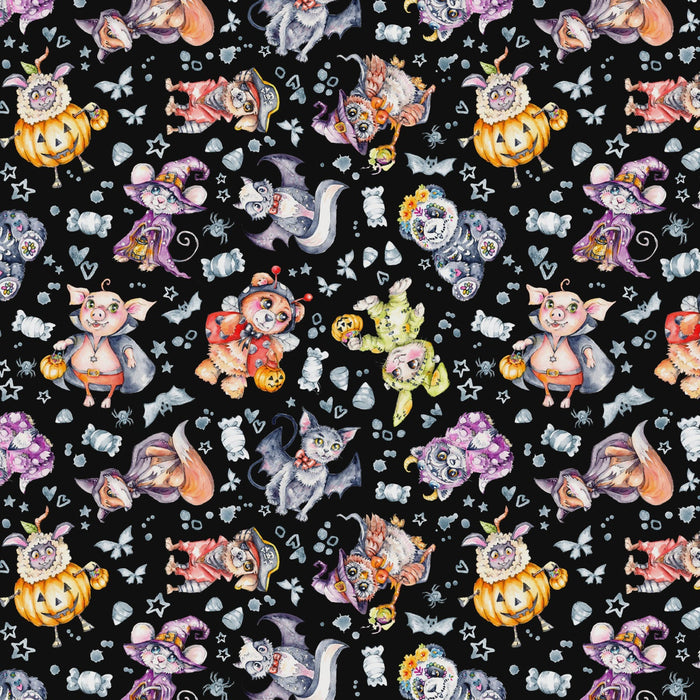 Little Darlings Halloween Character Costume Toss Black fabric