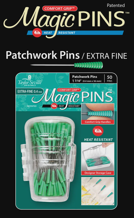 Taylor Seville Magic Pins Extra Fine 1 7/16in Patchwork Pins (50 ct)