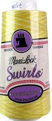 A&E Maxi Lock Swirls Thread 3000yd Lemon Chiffon