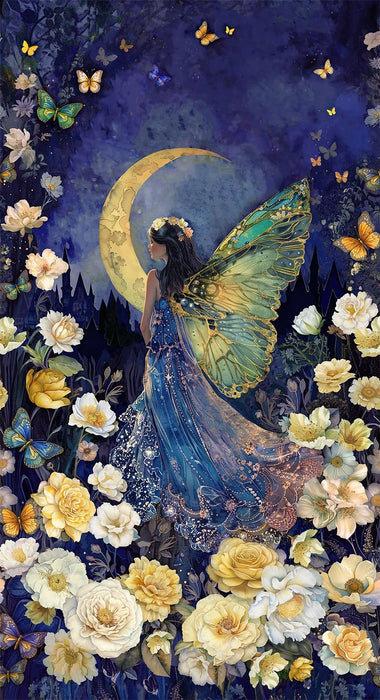 Lumiere Lumiere Fairy Panel 24" digitally printed quilting cotton fabric for Timeless Treasures – view 2
