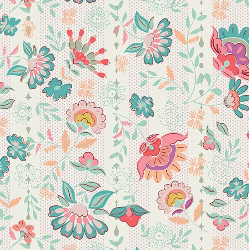 Paradise Garden Blossom Bazaar quilting cotton fabric by Patty Basemi for AGF