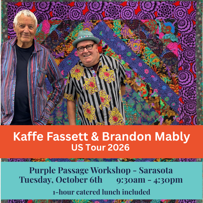 Kaffe Fassett & Brandon Mably Purple Passage Workshop Naples