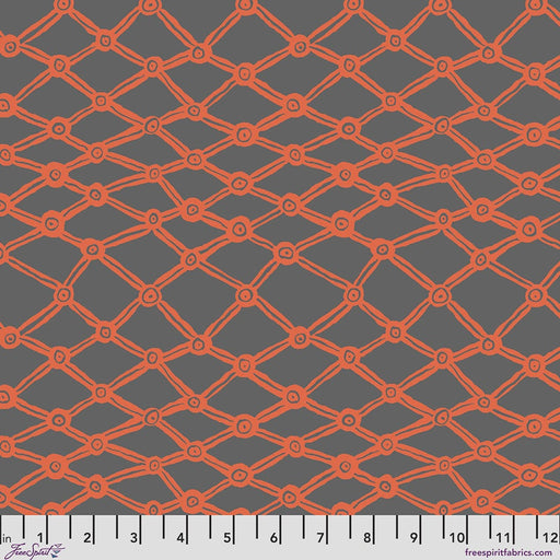 Kaffe Fassett Collective February 2026 Nets Grey fabric