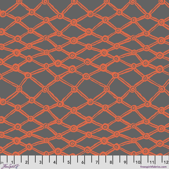 Kaffe Fassett Collective February 2026 Nets Grey fabric