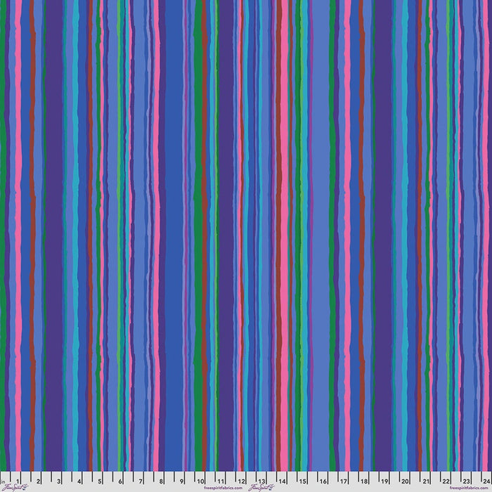 Kaffe Fassett Collective February 2026 Echo Stripe Blue fabric