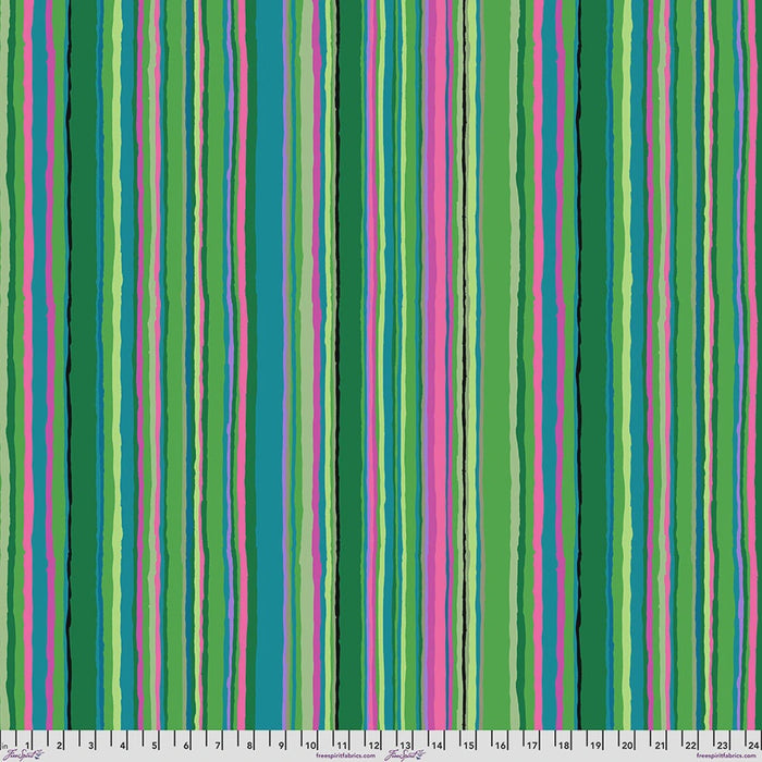 Kaffe Fassett Collective February 2026 Echo Stripe Green fabric