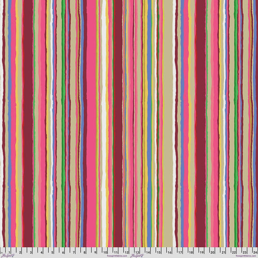 Kaffe Fassett Collective February 2026 Echo Stripe Magenta fabric