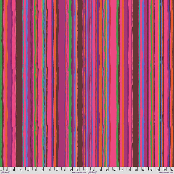 Kaffe Fassett Collective February 2026 Echo Stripe Red fabric