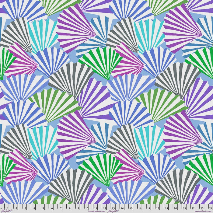 Kaffe Fassett Collective February 2026 Fanfare Blue fabric