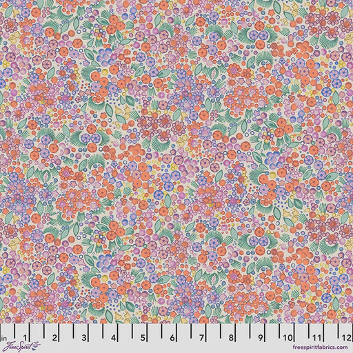 Flourish & Bloom Little Meadow Coral fabric