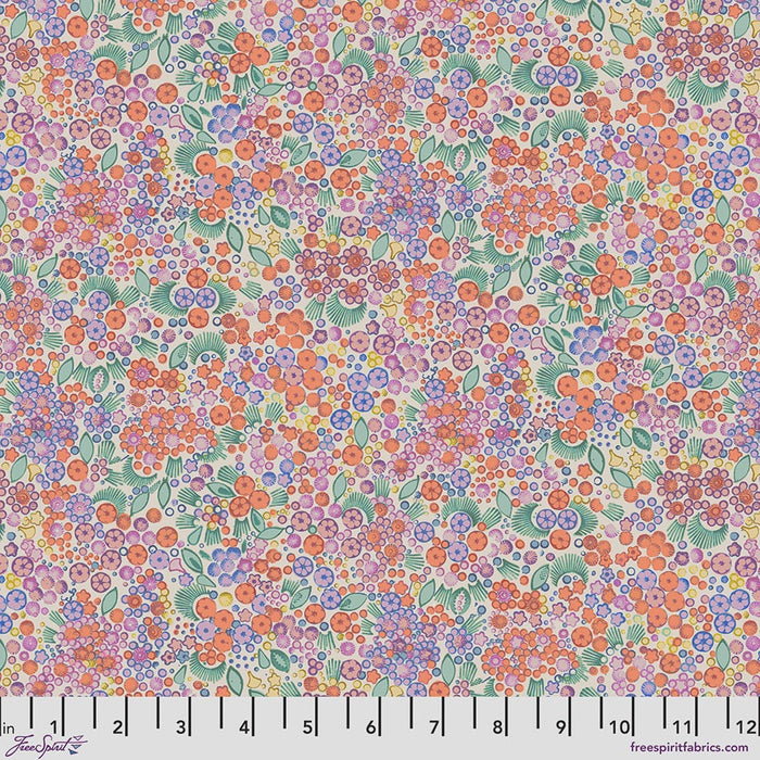 Flourish & Bloom Little Meadow Coral fabric