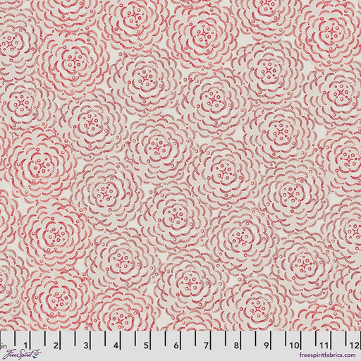 Flourish & Bloom Peony Red fabric