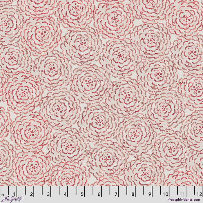 Flourish & Bloom Peony Red fabric