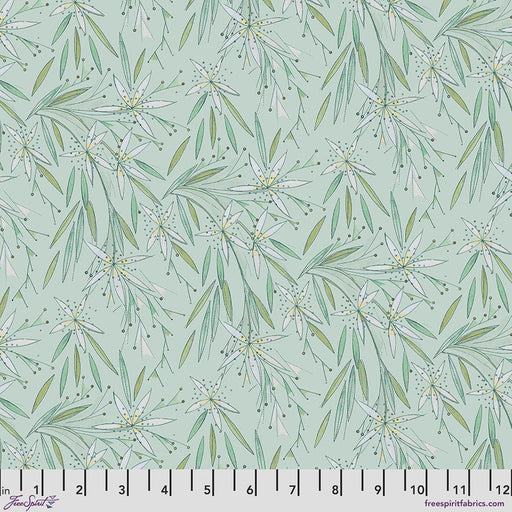 Flourish & Bloom Star Flower Mint fabric