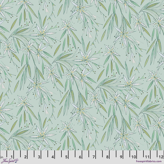 Flourish & Bloom Star Flower Mint fabric