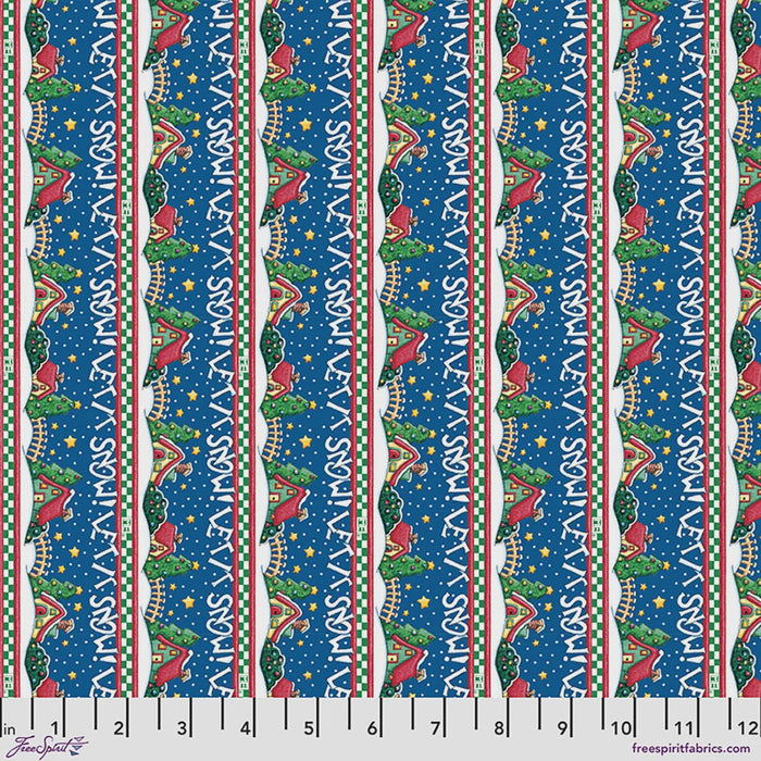 Snow Day | Let it Snow Blue fabric