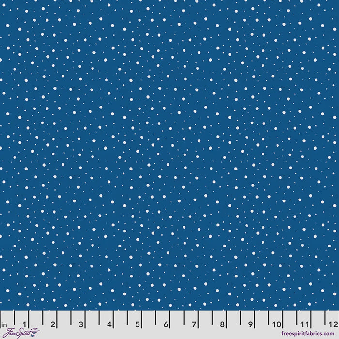 Snow Day | Snowfall Blue fabric