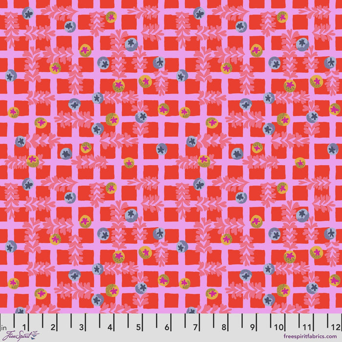 Blostma & Song Small Blueberry Dancefloor Red fabric