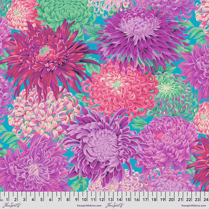 Japanese Chrysanthemum Magenta fabric | Kaffe Collective Classics