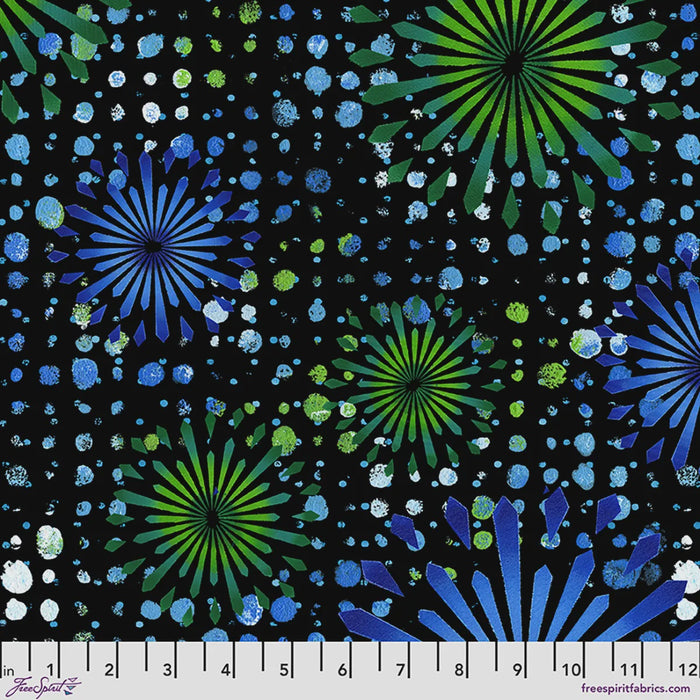 Radiant Grove Midnight Bloom Black fabric