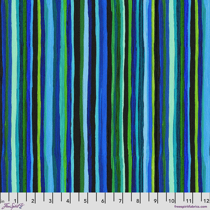 Radiant Grove Forest Stream Green fabric