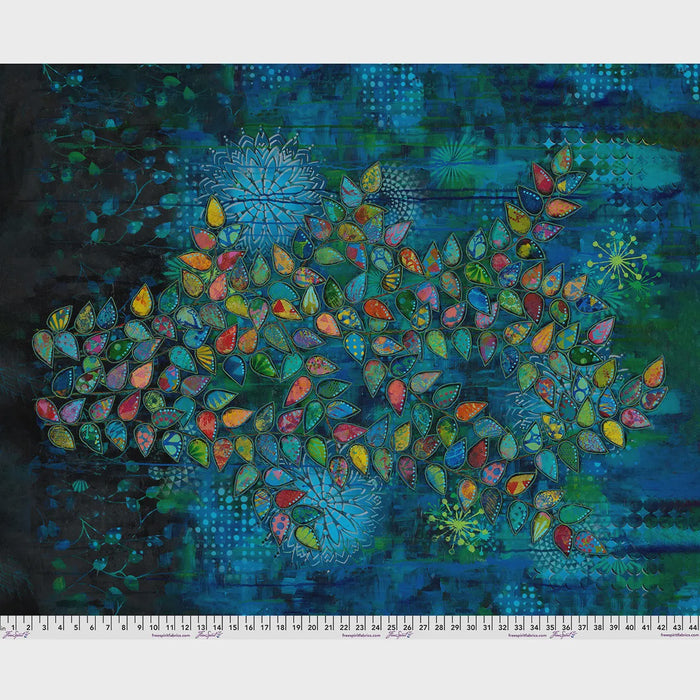 Radiant Grove Branches in Bloom Panel fabric