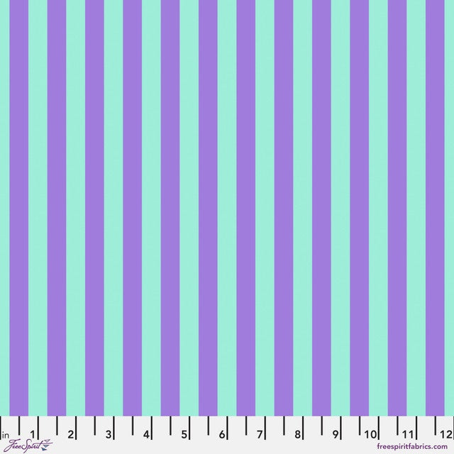True Colors by Tula Pink - Tent Stripe Petunia fabric