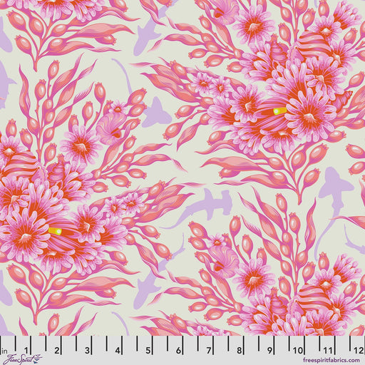 Floral Reef Shadow Sharks Delphine quilting cotton fabric by Tula Pink for FreeSpirit Fabrics