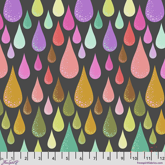 Prince Charming Déjà Vu Dew Drops Licorice fabric yardage by Tula Pink
