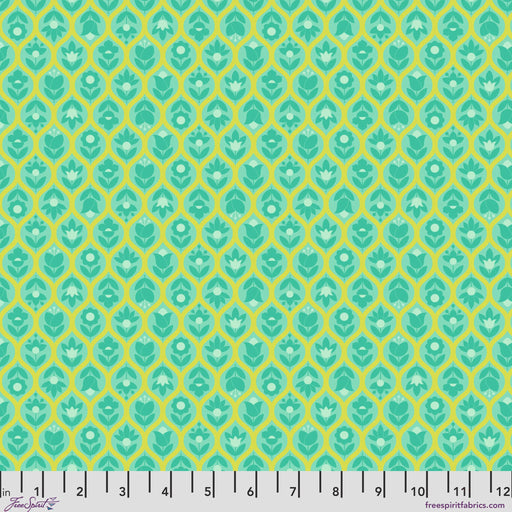 Tula Pink Legendary Beg Your Garden fabric in Apple, quilting cotton by FreeSpirit Fabrics
